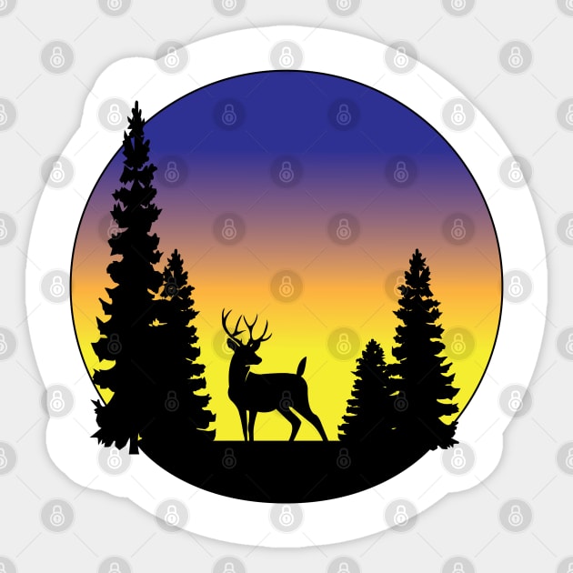 Majestic Buck Sticker by DickinsonDesign